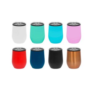 Mug térmico UMA, Interior de plástico y exterior acero inoxidable 201. Con tapa transparente con seguro y base antideslizante. Disponible en color: blanco, aqua, celeste, lila, rojo, azul, negro, cobre