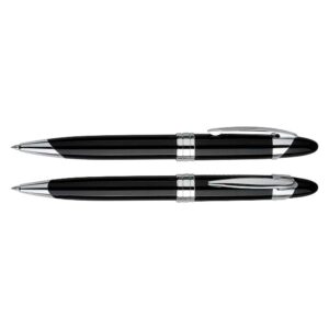 www.regalospro.cl-Boligrafo metalico black pearl-be02-02 Bolígrafo Metálico Black Pearl, un regalo corporativo de alta gama con terminales cromados.