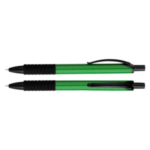 www.regalospro.cl-boligrafoPlasticoNewYork-bp07-verde BP07 Bolígrafo Plástico New York. Cuerpo color, sólido y terminales negros. Escritura azul. Color verde