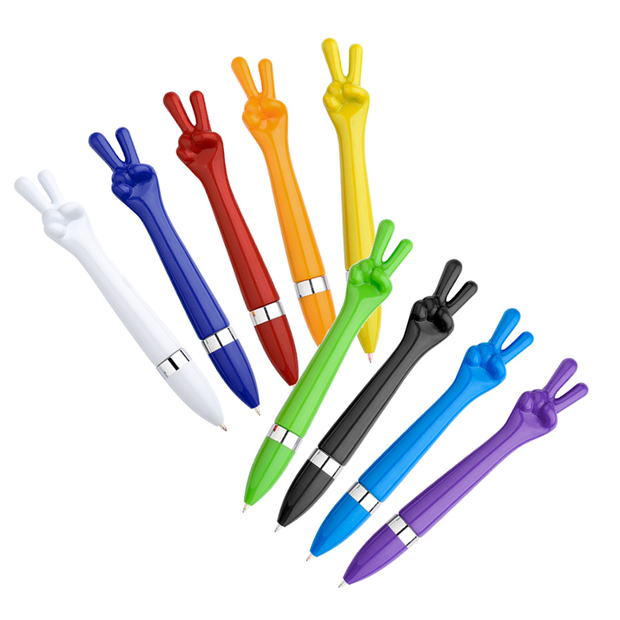 Bolígrafo Plástico Paz y Amor personalizable de colores