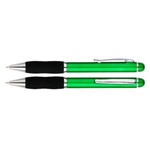 www.regalospro.cl-boligrafoPlasticoQasar-verde Bolígrafo Plástiuco Qasar Color. Con cuerpo de color metalizado. Escritura azul. Color verde