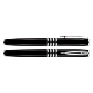 Roller Pen Endeavor metálico con tinta negra.