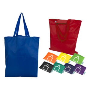 Bolsa de compras compactable en tela RPET.