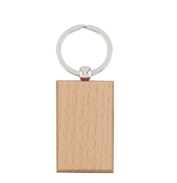 Llavero Rectangular de Madera