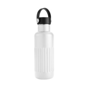 www.regalospro.cl – Botella térmica KAWA – TMB394-1 Botella térmica KAWA de acero inoxidable color blanco , con cuerpo con bajorrelieve para mejor agarre y tapa PP a rosca color negro con asa de silicona.