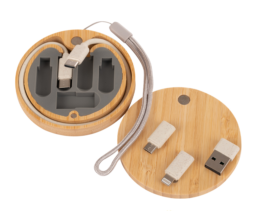 Connect Multicargador 6 en 1 de Bamboo y Trigo.