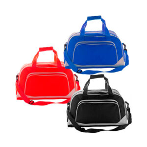 Bolso multiusos corporativo de poliéster 600D con bolsillo exterior, asas reforzadas y bandolera ajustable. Colores