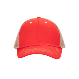 Gorro jockey mesh Deluxe MEMPHIS personalizable con visera reforzada y malla respirable, ideal como regalo corporativo. Color rojo