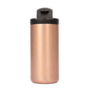 Mug térmico encobrizado CUPRA de acero inoxidable con doble pared aislante, capacidad 500 ml