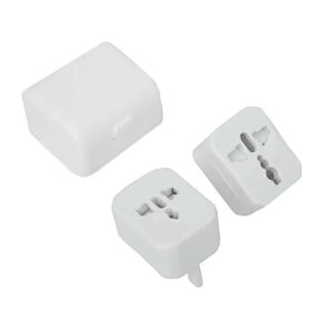 Adaptador de corriente universal World Travel, compacto y funcional para viajes internacionales.