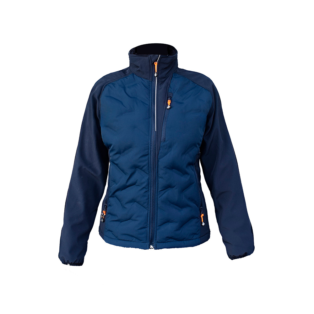 Chaqueta mujer Executive Trade softshell repelente al agua en tela Taslan con TPU, color azul.