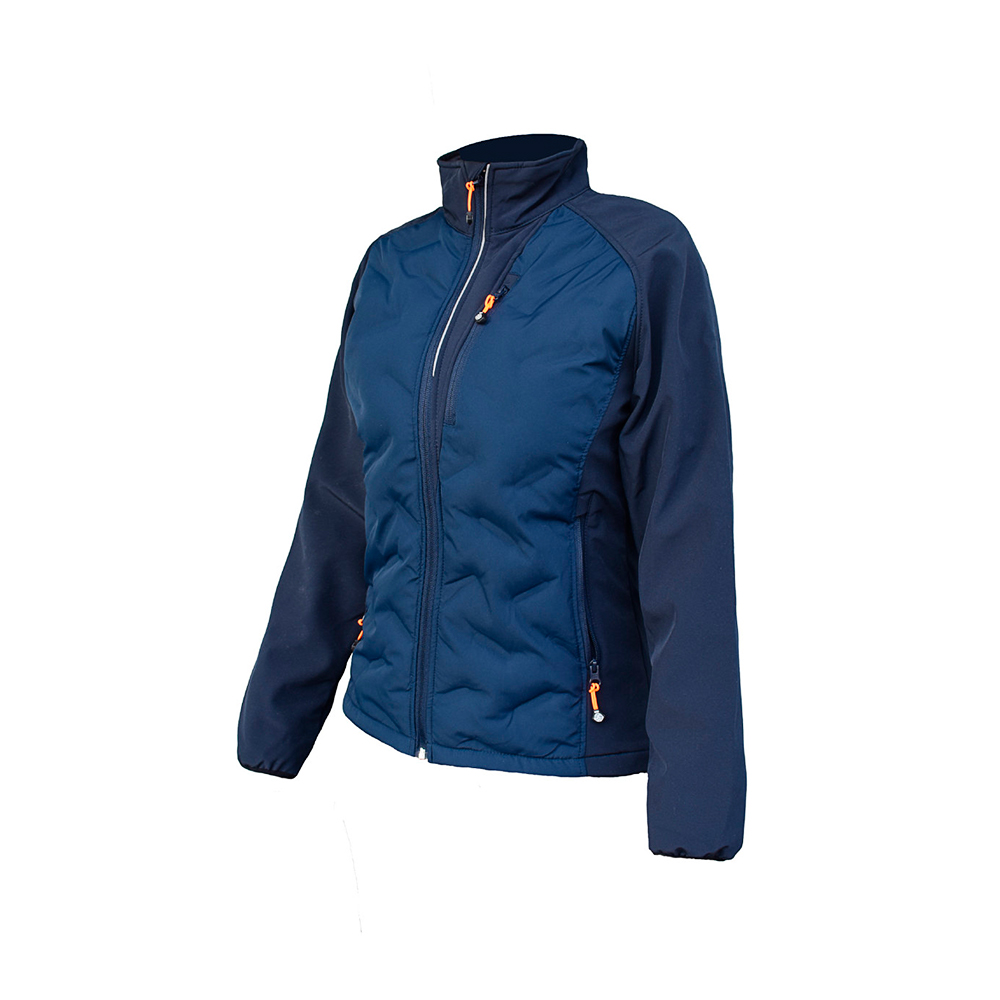 Chaqueta mujer Executive Trade softshell repelente al agua en tela Taslan con TPU, color azul.