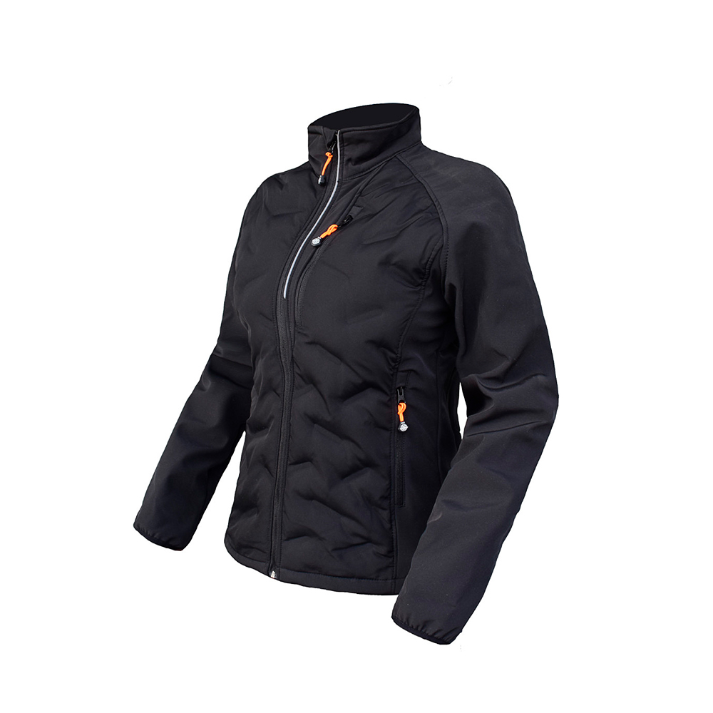 Chaqueta mujer Executive Trade softshell repelente al agua en tela Taslan con TPU, color negro.