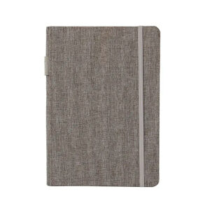 Cuaderno Rock ecológico de tapa dura fabricado en papel piedra y RPET, ideal para uso corporativo.