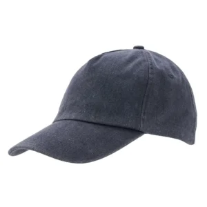 Jockey Soho de algodón negro con visera curva, ideal para uso urbano y promociones corporativas. Azul