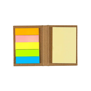 Set de notas adhesivas Memo Fold tipo libreta plegable con notas de colores, ideal para regalos corporativos.