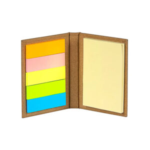 Set de notas adhesivas Memo Fold tipo libreta plegable con notas de colores, ideal para regalos corporativos.