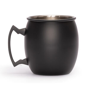 Tazón metálico MATT BLACK de acero inoxidable negro mate de 400 ml para regalos corporativos.