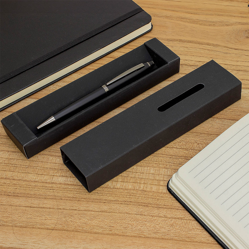 Bolígrafo ZEPPELIN metálico mate con apertura giratoria. Mockup