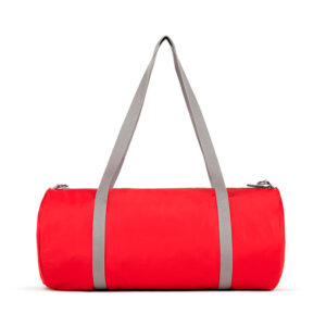 Bolso compacto de nailon reciclado resistente a la intemperie para gimnasio y uso diario. Color rojo.