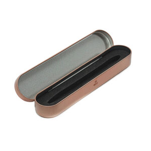 Caja metálica cobrizada para bolígrafo ejecutivo.