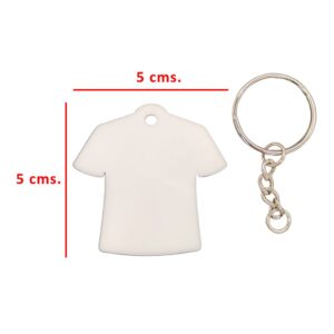 Llavero acrílico sublimable camiseta para promociones corporativas.