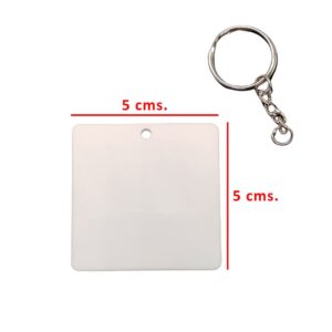 Llavero acrílico sublimable cuadrado para regalo corporativo.