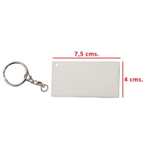 Llavero acrílico sublimable rectangular para regalo corporativo personalizado.