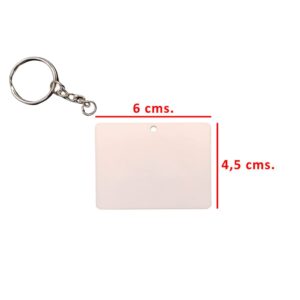 Llavero acrílico sublimable rectangular para regalo corporativo.