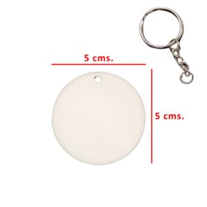 Llavero acrílico sublimable redondo para regalo corporativo.