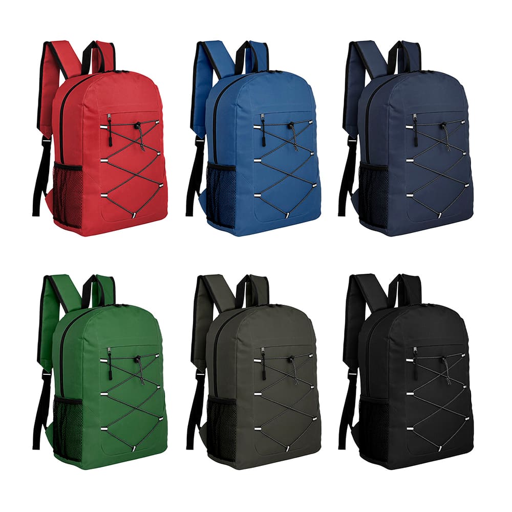 Mochila outdoor TRIP Colores rojo, azul, azul oscuro, verde, gris y negro.