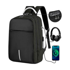 Mochila porta notebook M335 de poliéster con capacidad de 17 litros.