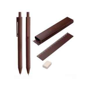 Set MINAS GERAIS con bolígrafo, regla y goma para regalo corporativo sustentable.