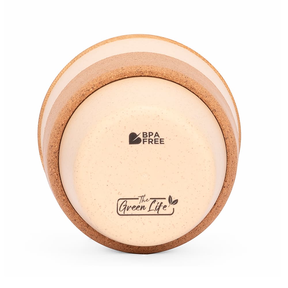 base del vaso ISLAY de bambú, corcho y fibra de trigo 375 ml natural.