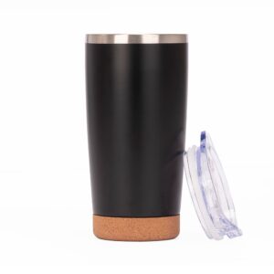regalospro-vaso-termico-lugano-500ml-tmb418-2 Vaso térmico LUGANO de acero inoxidable con base de corcho 500 ml negro.