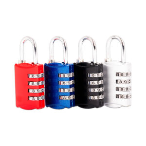 Candado metálico SYDNEY con clave de 4 dígitos para equipaje.
