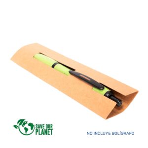 Estuche porta bolígrafo ARIES en cartón reciclado color natural.
