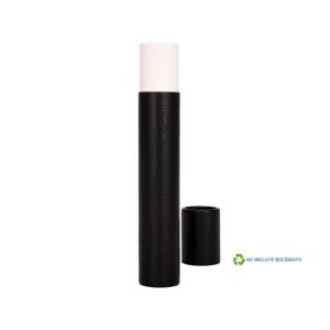 Estuche tubular porta lápiz o bolígrafo GEMINIS negro con tapa.