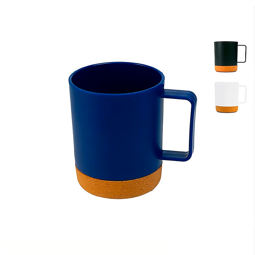 Mug EROS de plástico con base de corcho.