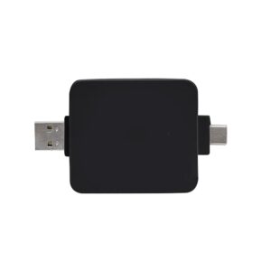 Adaptador HUB multipuerto USB HUBERT TEC711 compacto con puertos USB A y USB C.