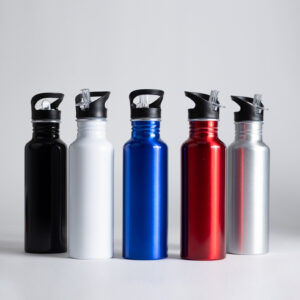 Botella de aluminio BUZZ TMB432 deportiva con tapa antiderrame