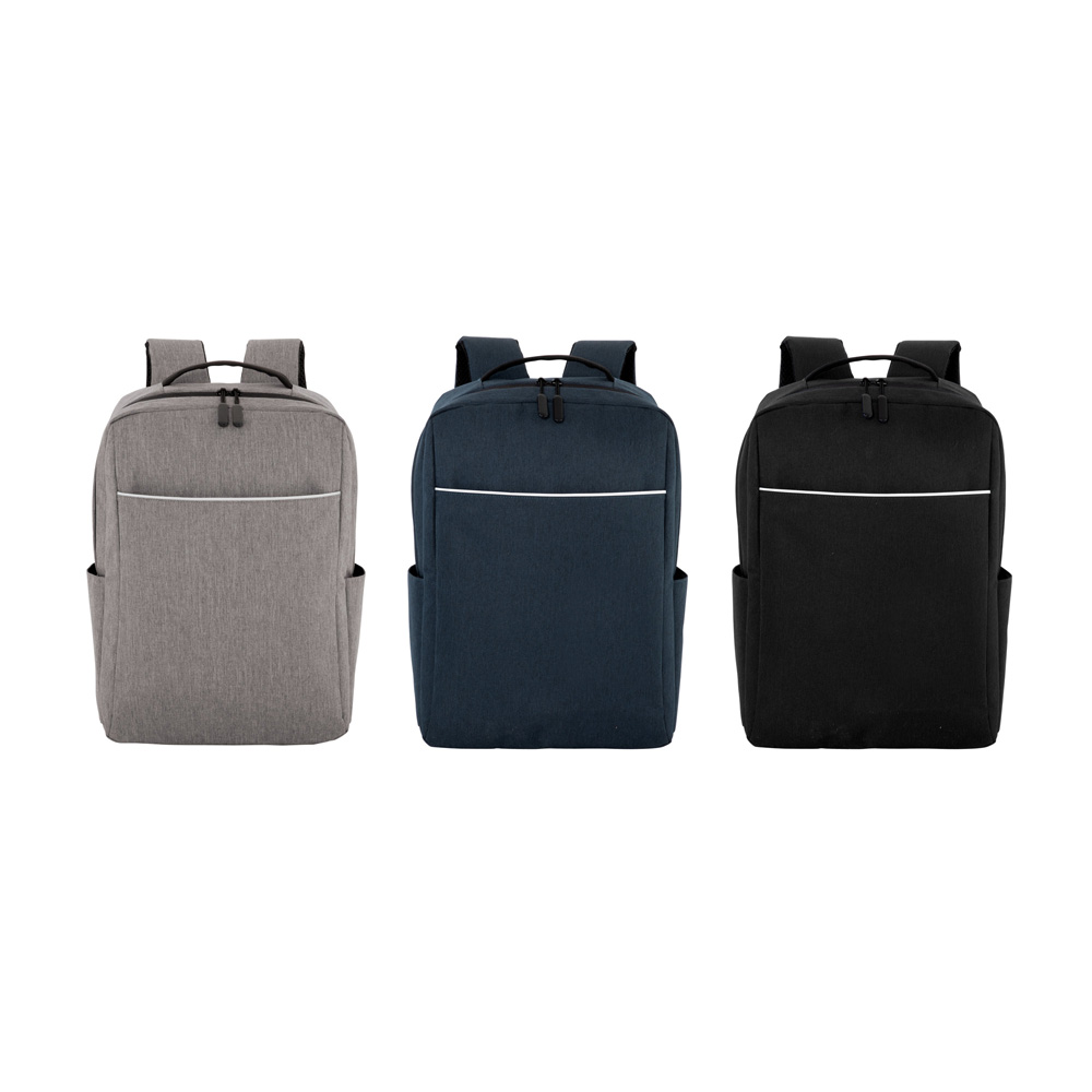 Mochila porta notebook METZ compacta y liviana. En colores Gris, azul y negro.