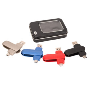 Pendrive OTG TEC725 USB 3.0 y Type C 64GB metálico