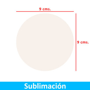 Posavaso acrílico blanco sublimable redondo RoundPro pack 50.