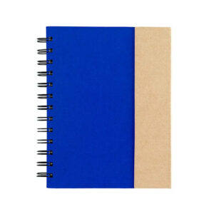 Set memo sticky con libreta notas adhesivas y bolígrafo. Color azul.