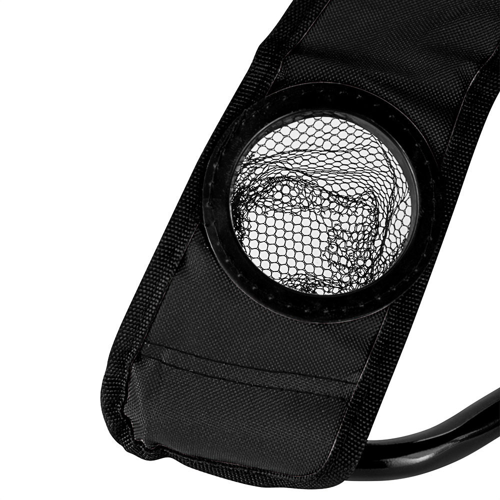 Silla plegable camping tipo director con apoyabrazos y portabotellas.