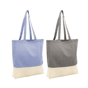 Bolsa Mola de algodón bicolor con fuelle