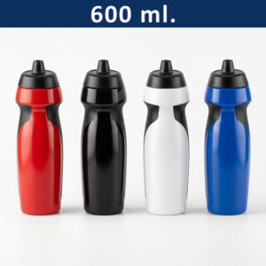 Botella Plástica BPA Free 600 ml con silicona antiderrame