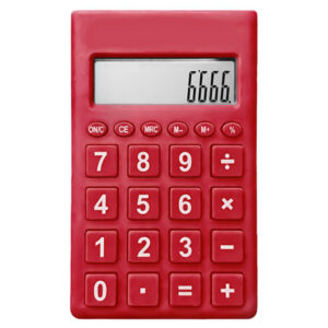 Calculadora Fashion Solar Roja de 10 dígitos