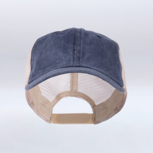 Gorro Jockey Mesh Jeans Deluxe azul marino con malla beige